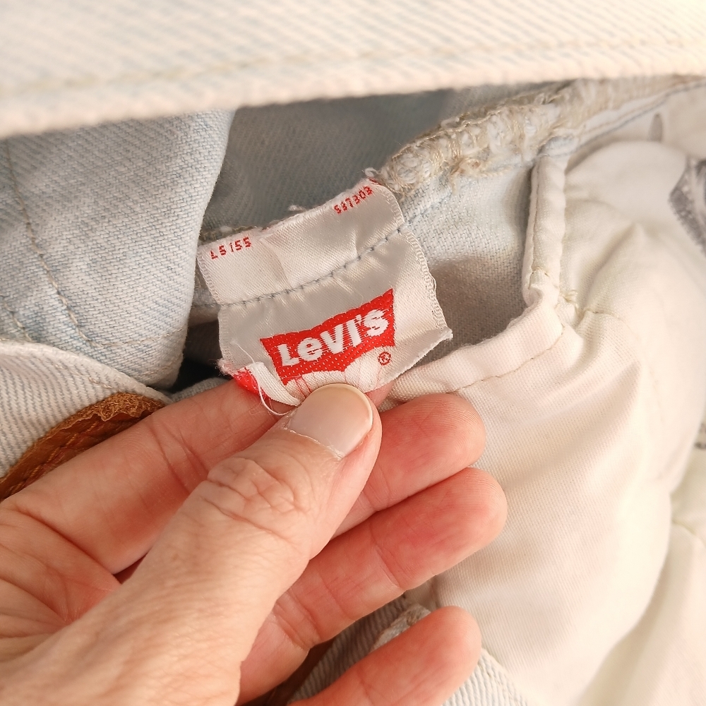 Levi's 501 S Premium Skinny Jeans Lightwash Distressed - Picture 8 of 10